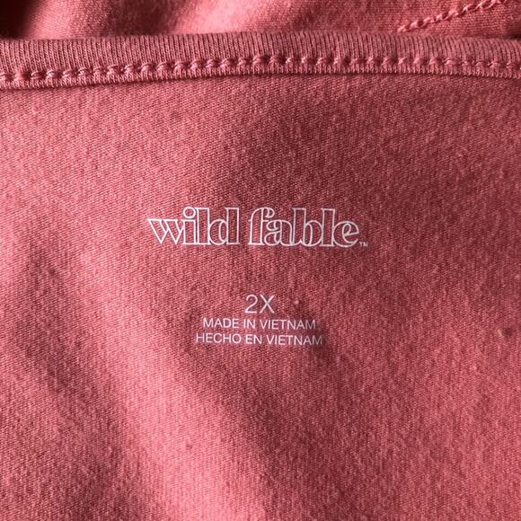 Wild Fable NWT Coral Pink Seamed Cropped Cami Tank Top Size 2X - Picture 11 of 15